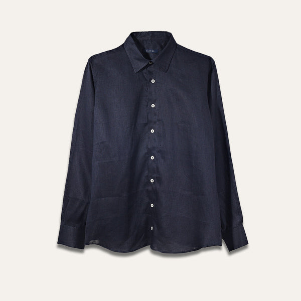 Classic Linen Shirt Navy