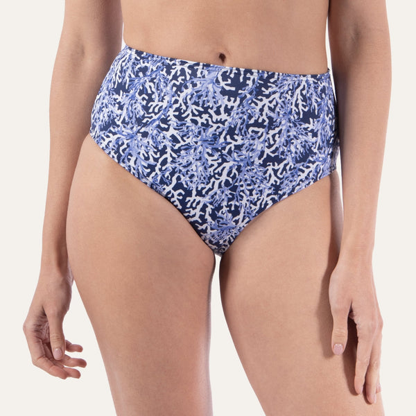 High Waisted Slip Coral Deep - Bikini_Bottom - K A M P O S