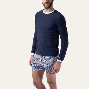 Rash Guard Man Navy (White) - Rashguard_Man - K A M P O S