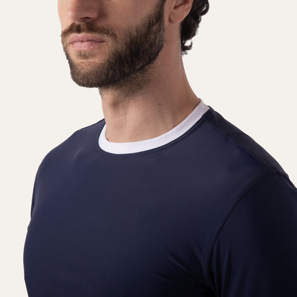 Rash Guard Man Navy (White) - Rashguard_Man - K A M P O S