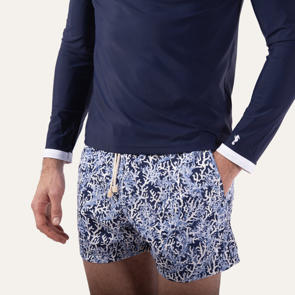 Rash Guard Man Navy (White) - Rashguard_Man - K A M P O S