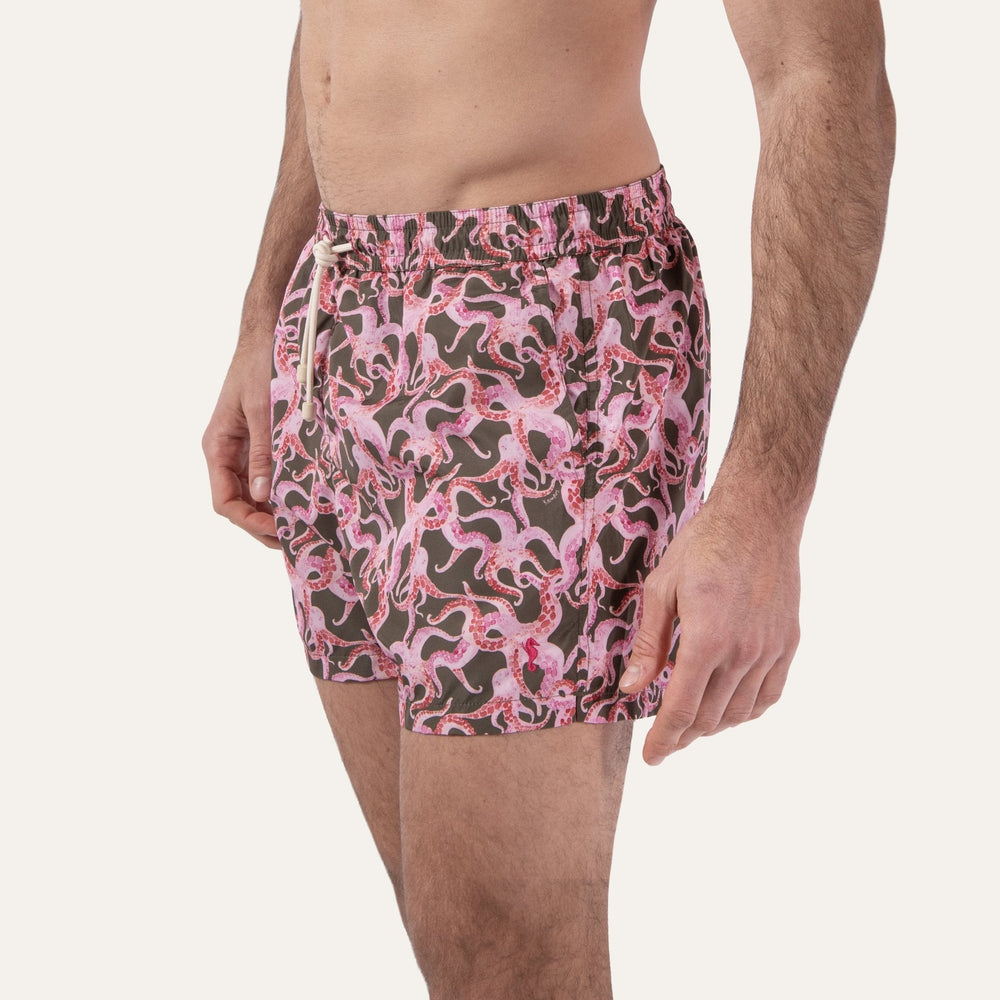 Swim Shorts Octopus Olive - Swimshorts_Man - KAMPOS