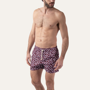 Swim Shorts Seahorse Burgundy - Swimshorts_Man - K A M P O S