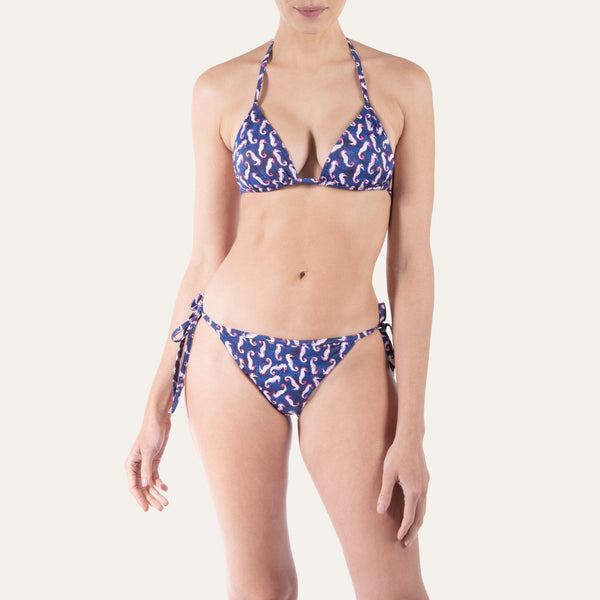 Tie - Side Bikini Seahorse Navy - Bikini_Woman - K A M P O S