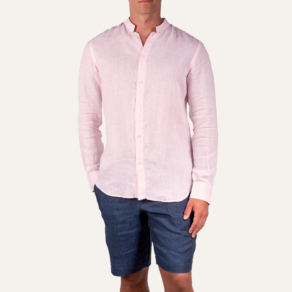 Casual Linen Shirt Pink - Shirt_Man - KAMPOS