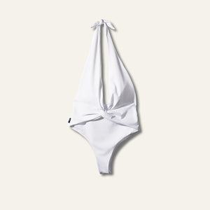 Criss Crossed One Piece White - Onepieceswimsuit_Woman - KAMPOS