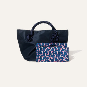 Tote Bag Small Seahorse Navy